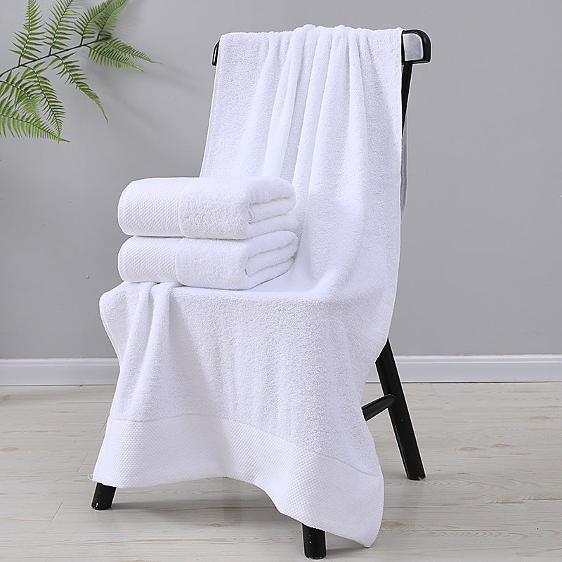 Serviette de bain extra large en pur coton, ultra absorbante, blanche