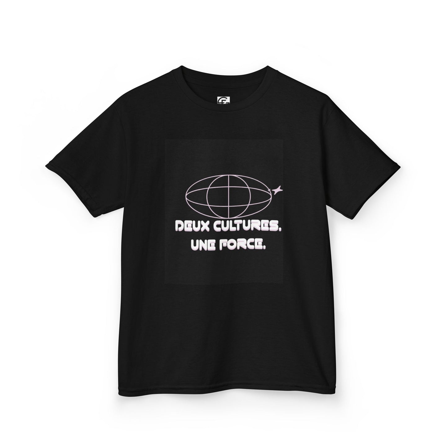 Kids T-Shirt — "Deux Cultures, Une Force" Globe Graphic