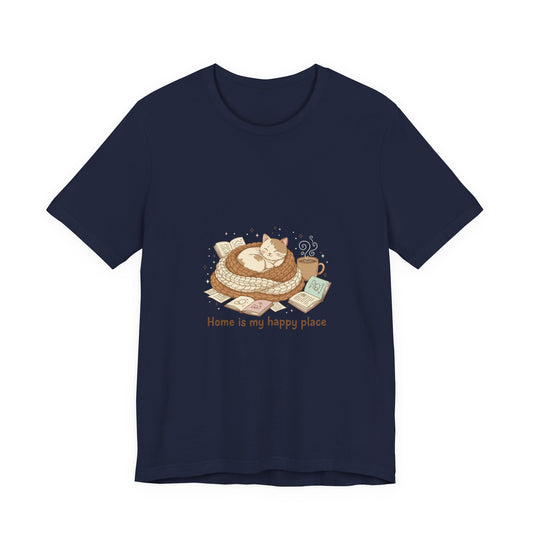 Home Is My Happy Place Tee | Introvert Homebody, Cozy Winter Shirt