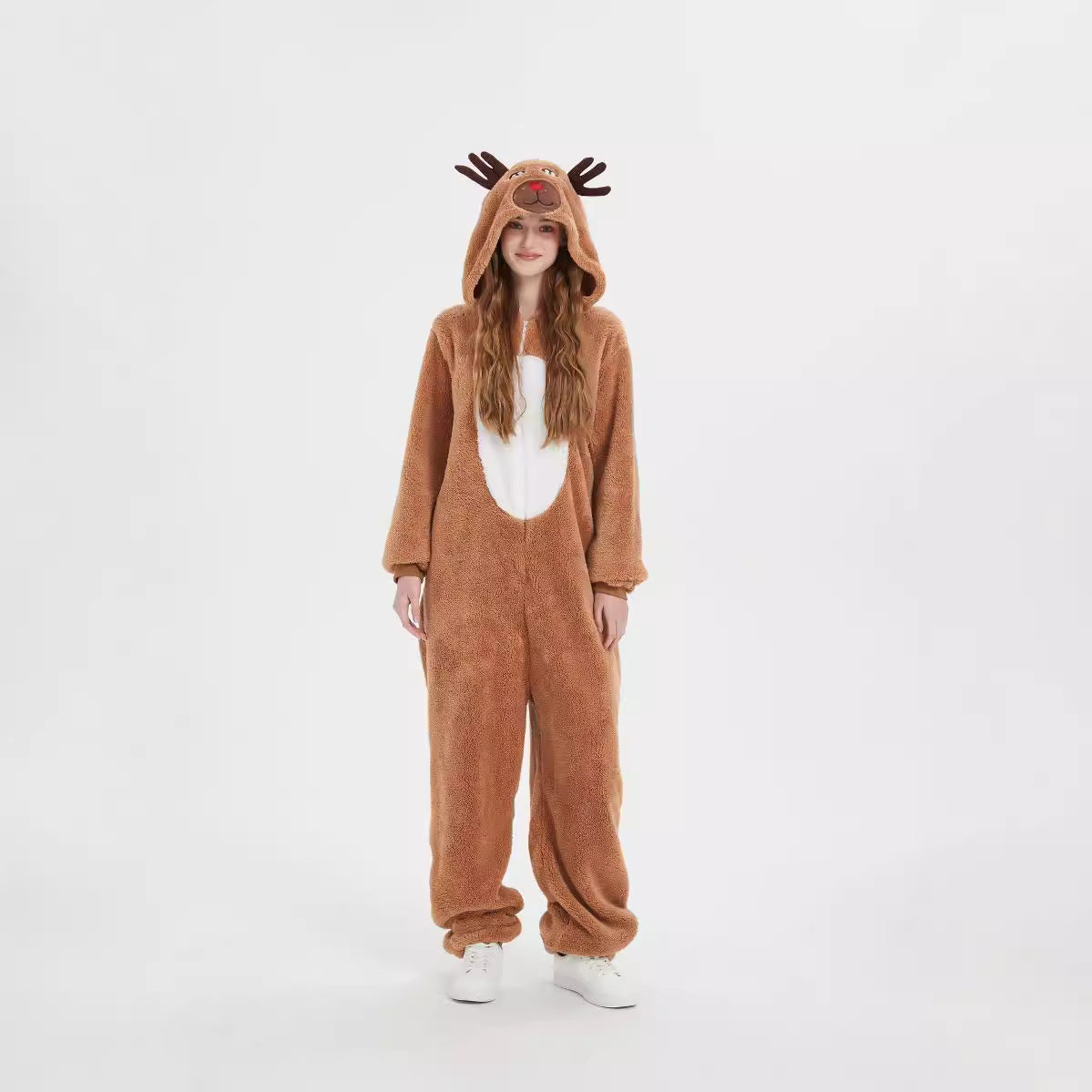 Costume de renne marron pour adulte et enfant