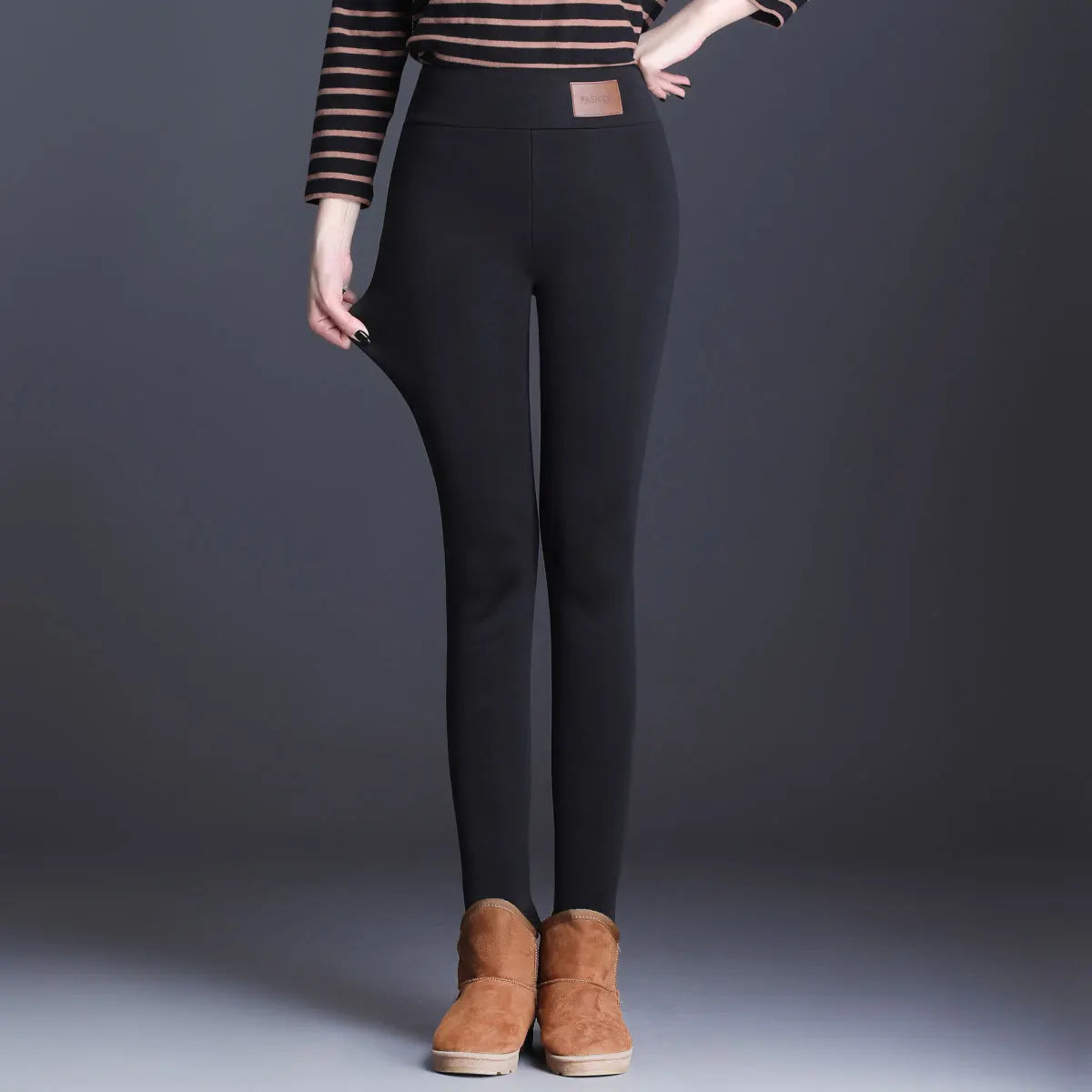 Legging taille haute sans couture avec sourire en agneau pour femme, optique, thermique, collants chauds, pantalon isolé, mode féminine, hiver,hiver vêtements femme hiver,collant polaire femme,vêtements hiver pour femm
