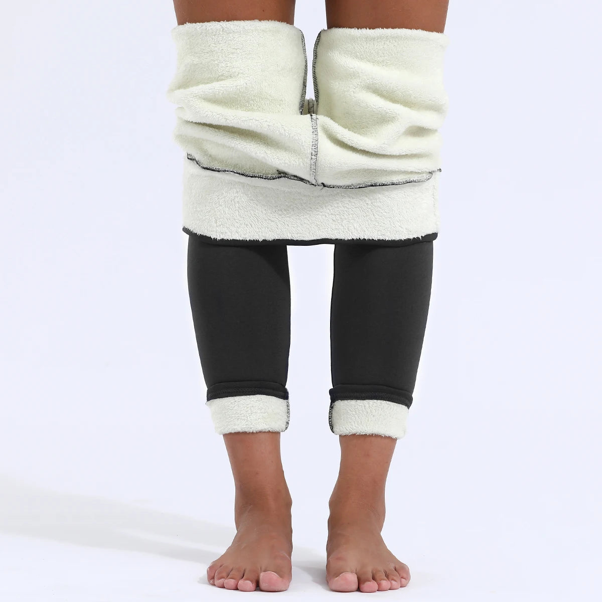 Legging taille haute sans couture avec sourire en agneau pour femme, optique, thermique, collants chauds, pantalon isolé, mode féminine, hiver,hiver vêtements femme hiver,collant polaire femme,vêtements hiver pour femm