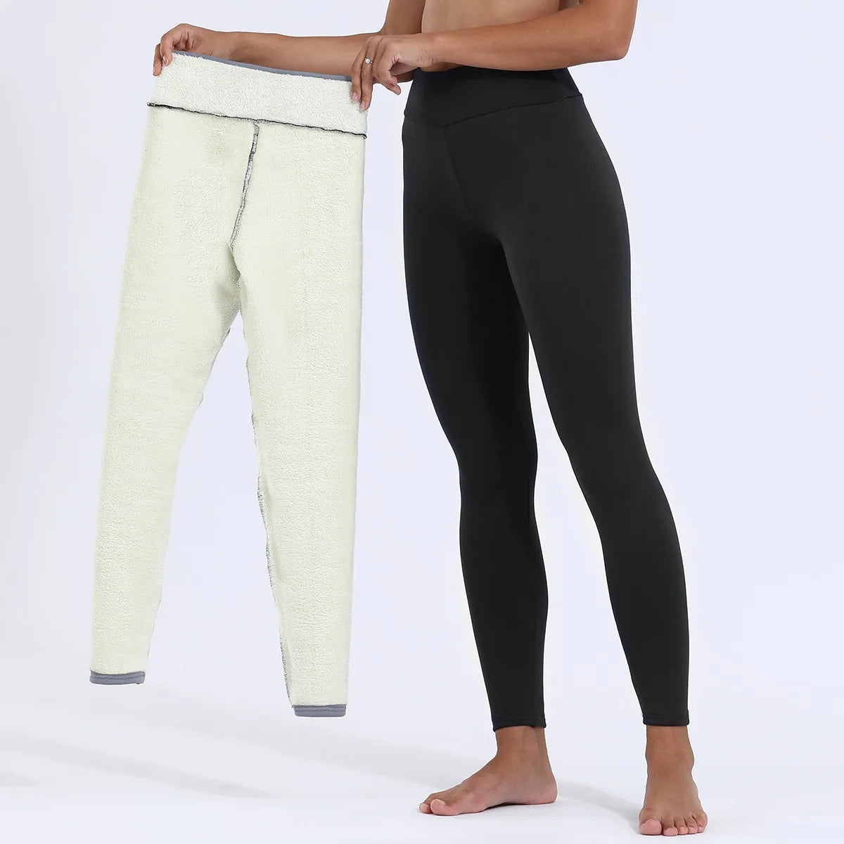 Legging taille haute sans couture avec sourire en agneau pour femme, optique, thermique, collants chauds, pantalon isolé, mode féminine, hiver,hiver vêtements femme hiver,collant polaire femme,vêtements hiver pour femm