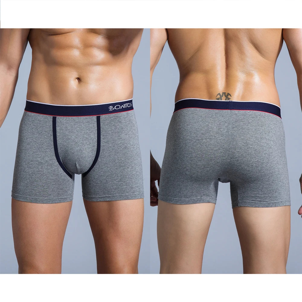 Lot de 4 boxers homme en coton et élasthanne