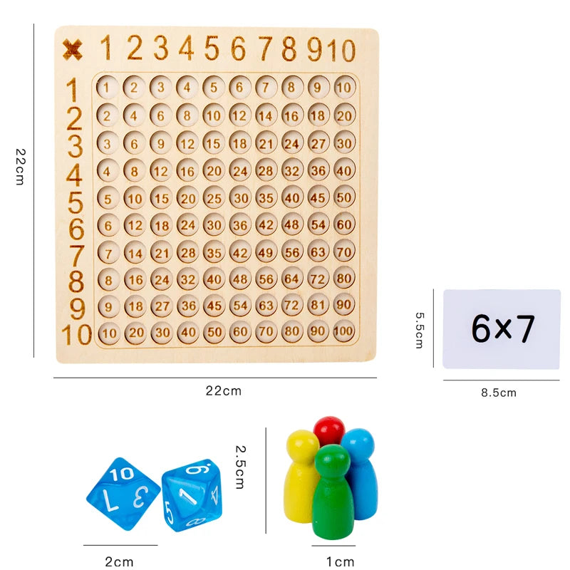 Jeu de Multiextrêmes Montessori en Bois pour Enfant, 99 Pièces